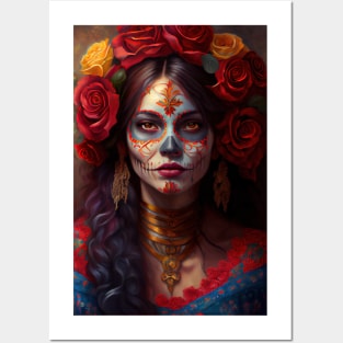 Day of the dead V3 - Women Oil paint Posters and Art